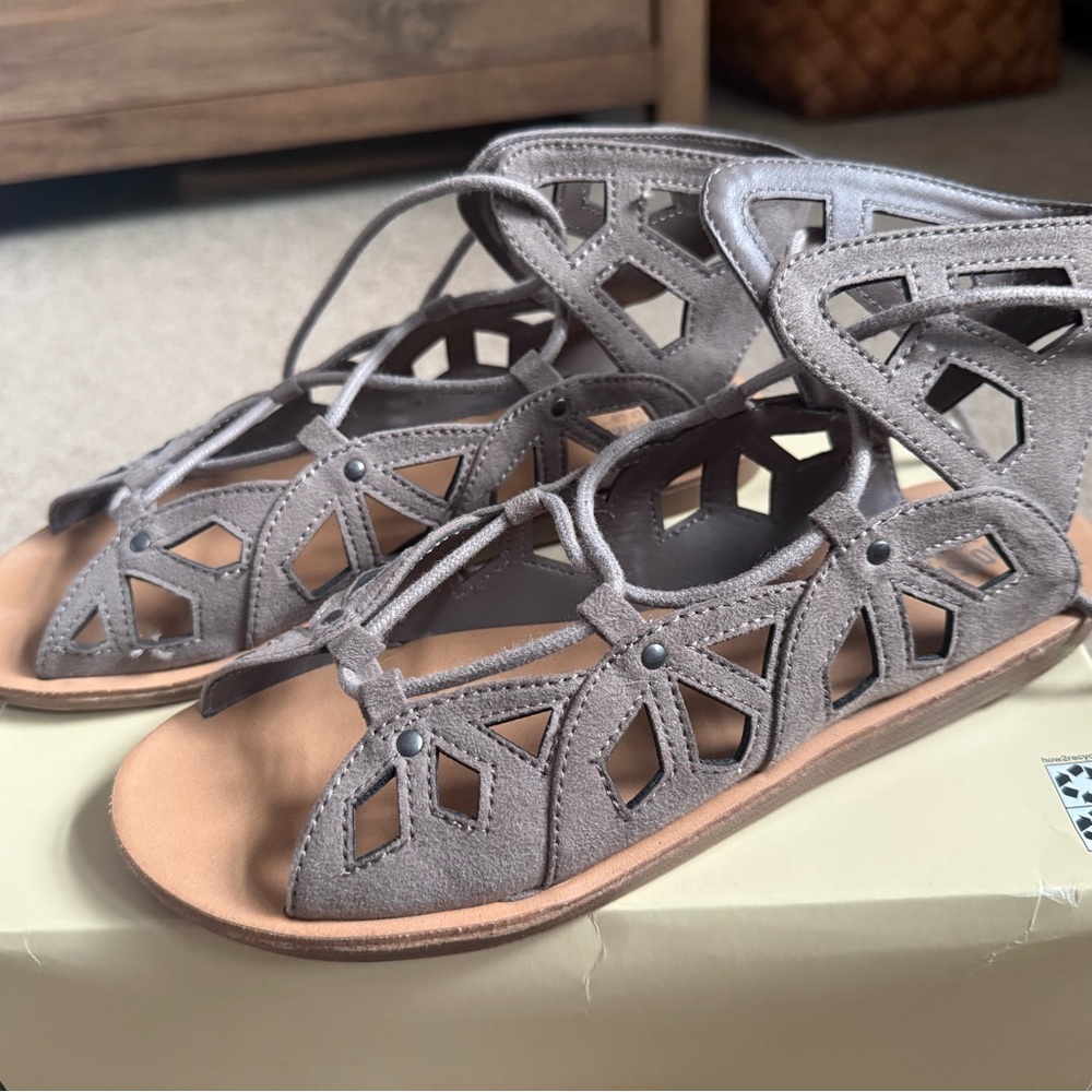 Women's Brown/Gray Gladiator Sandals
